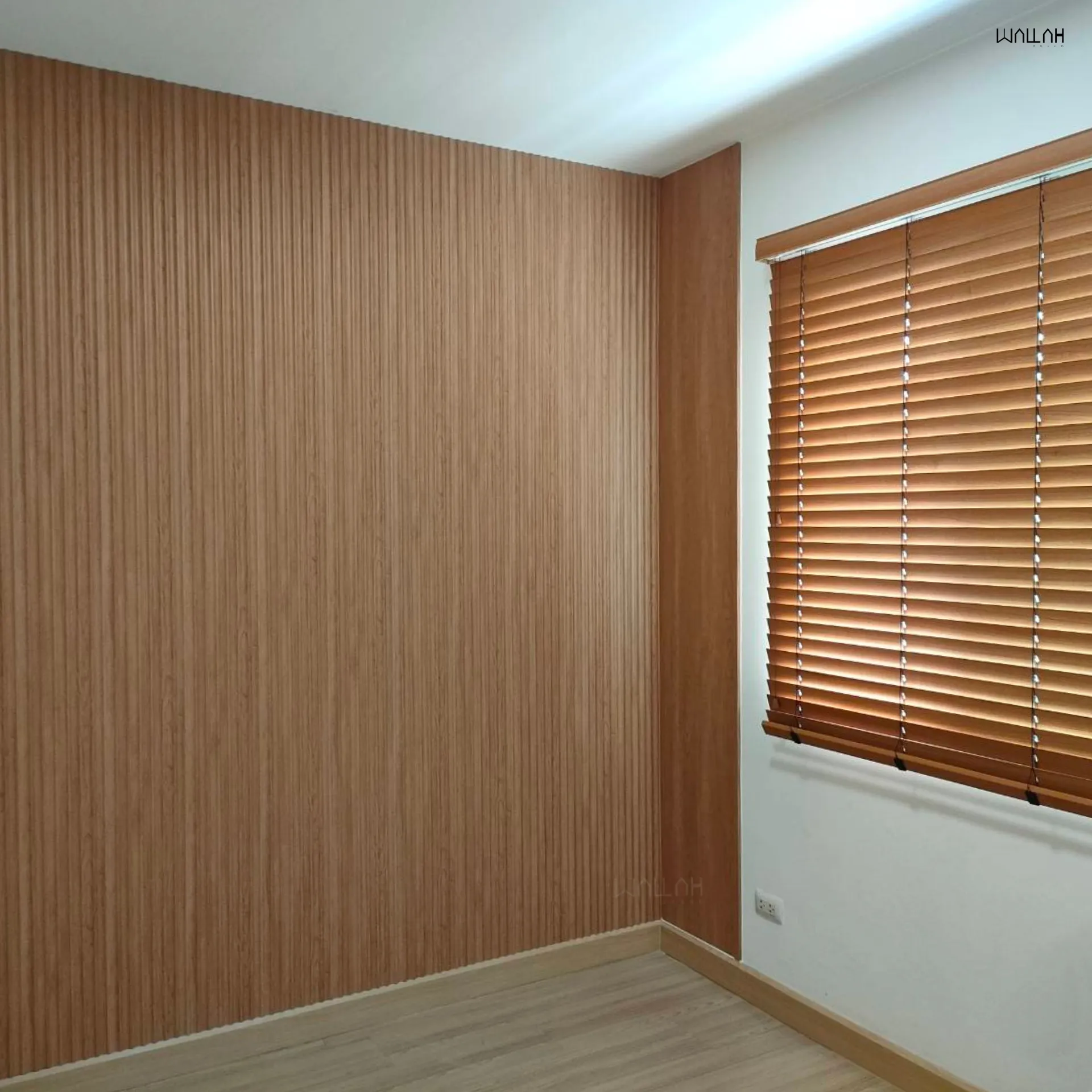 Wallah Brand แผ่นผนังลายไม้ ไม้ระแนงตกแต่งผนัง WPC ผนังตกแต่งภายใน