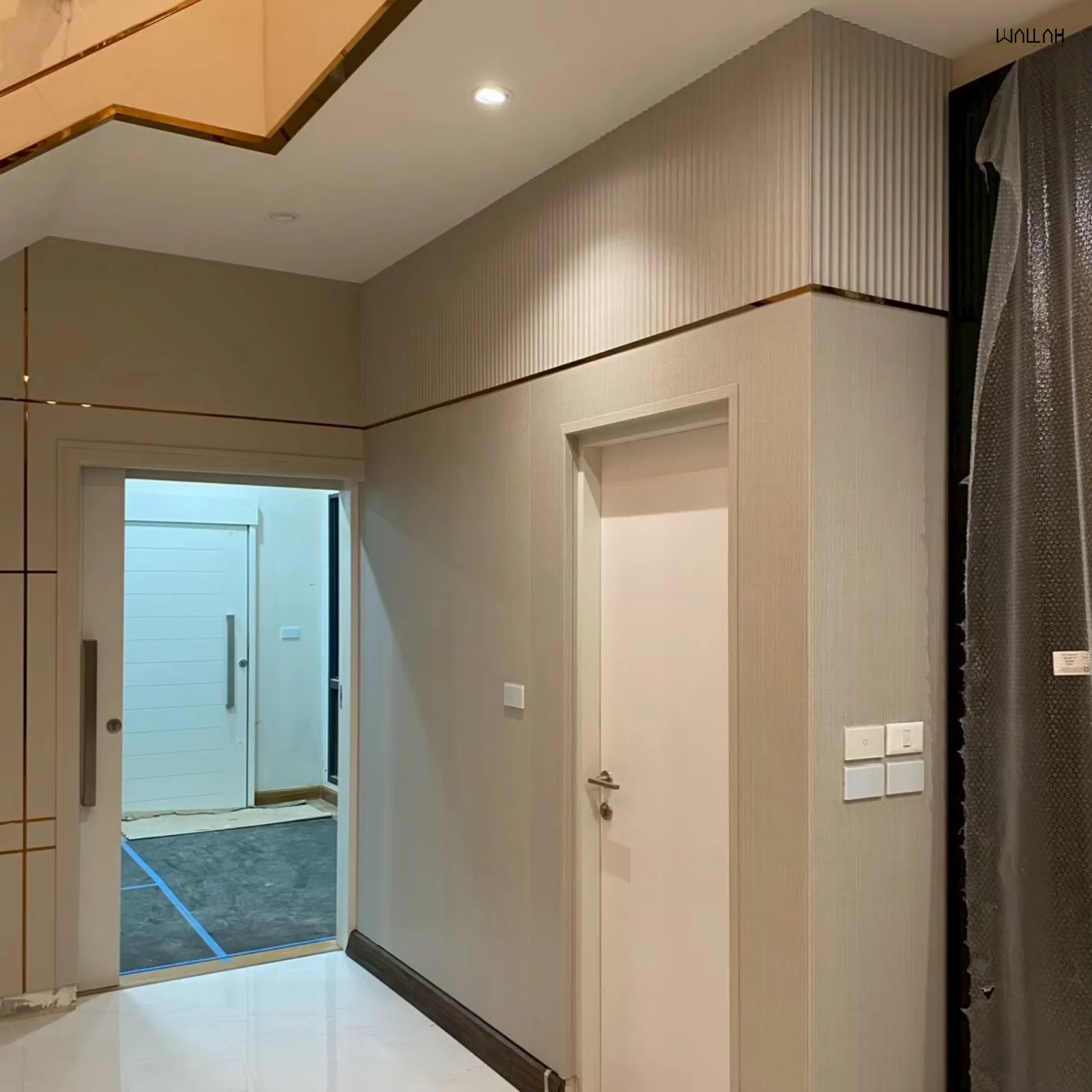 Wallah Brand แผ่นผนังลายไม้ ไม้ระแนงตกแต่งผนัง WPC ผนังตกแต่งภายใน