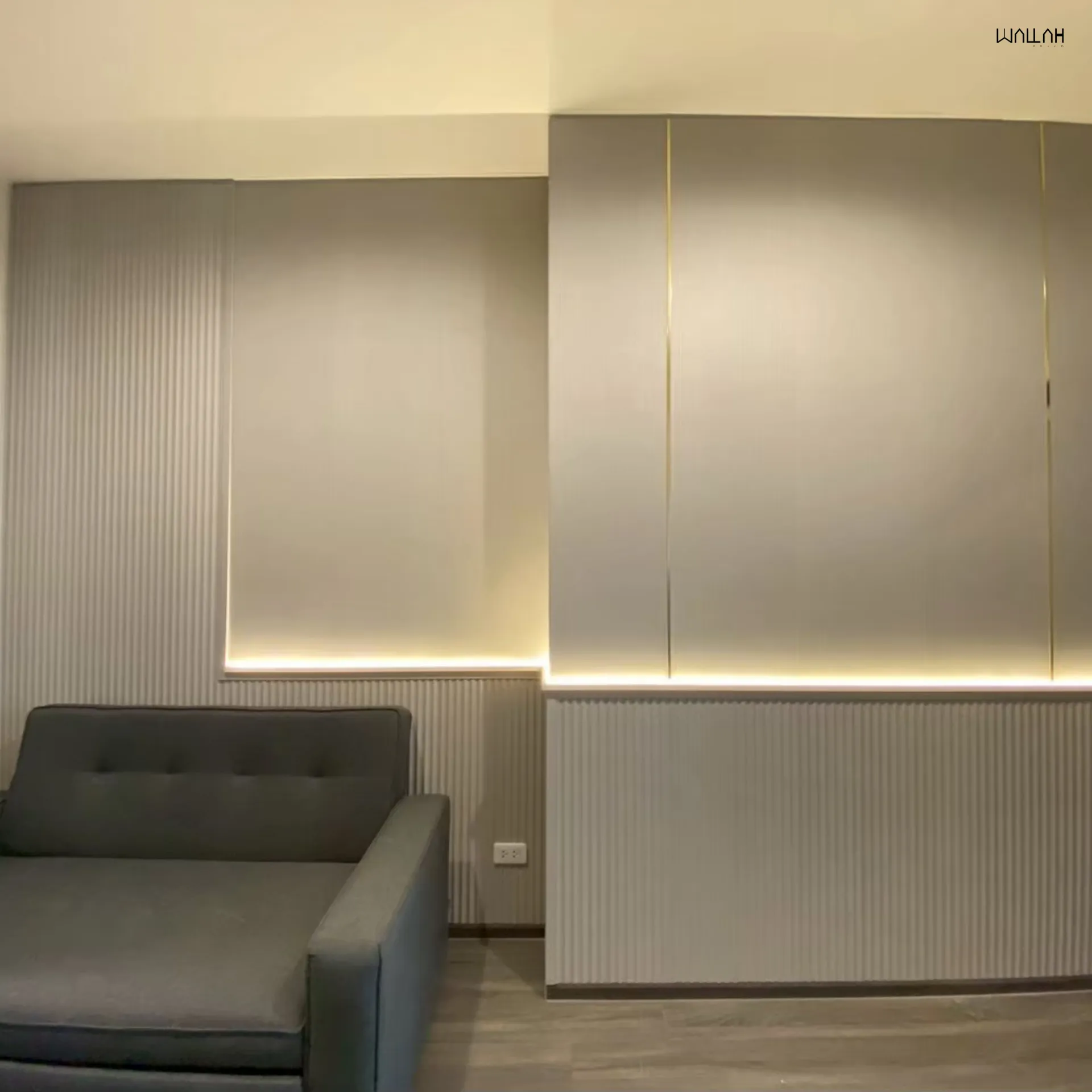 Wallah Brand แผ่นผนังลายไม้ ไม้ระแนงตกแต่งผนัง WPC ผนังตกแต่งภายใน