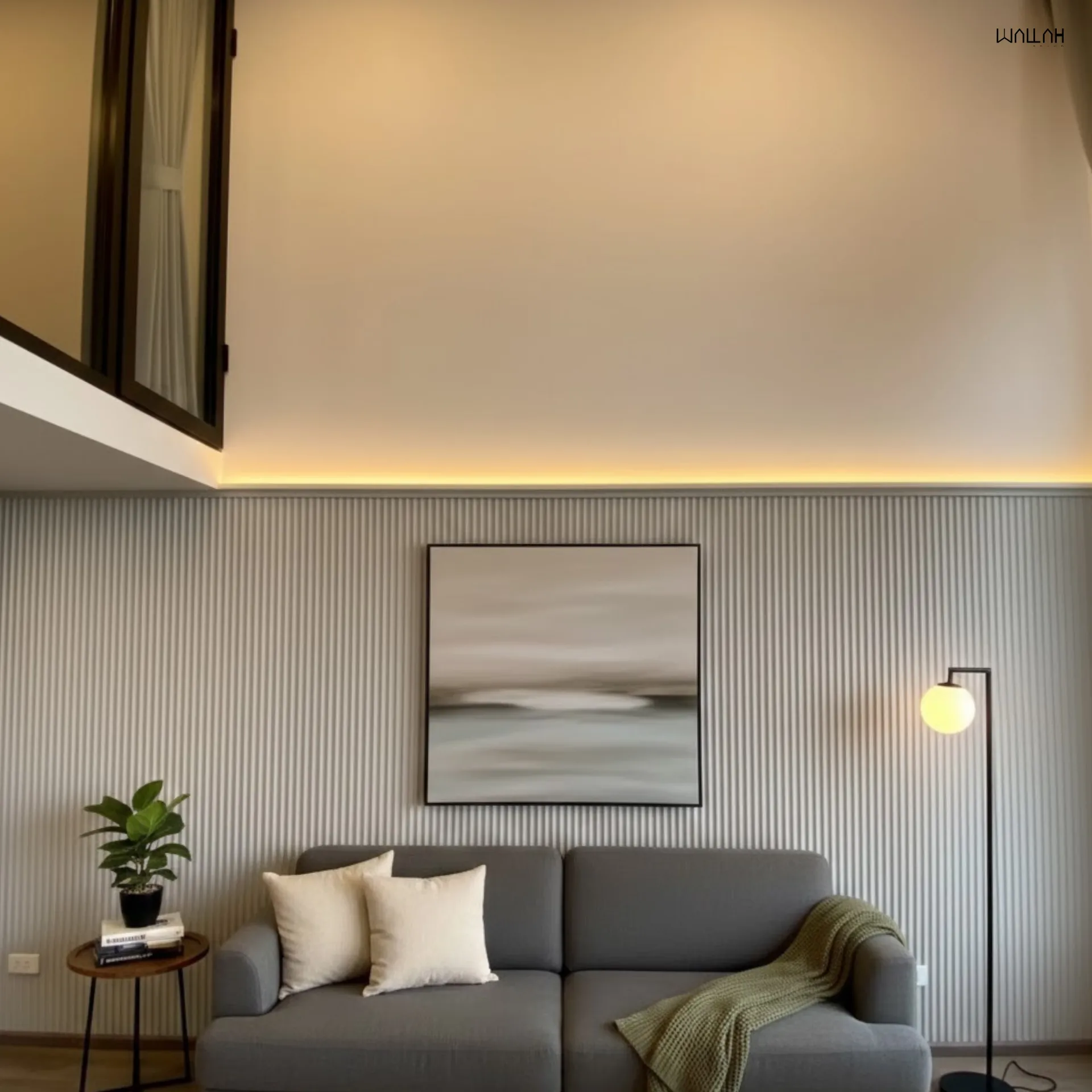 Wallah Brand แผ่นผนังลายไม้ ไม้ระแนงตกแต่งผนัง WPC ผนังตกแต่งภายใน