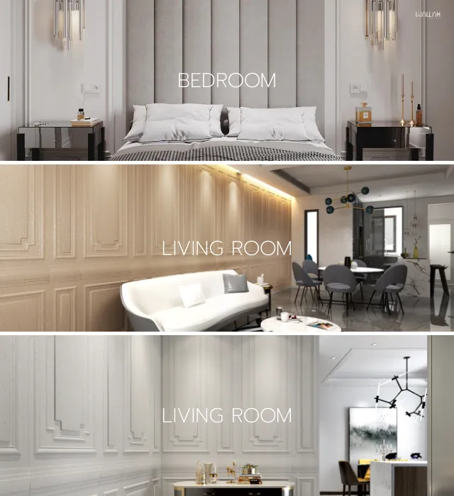 ผนังตกแต่งสําเร็จรูป, บุผนังหัวเตียง