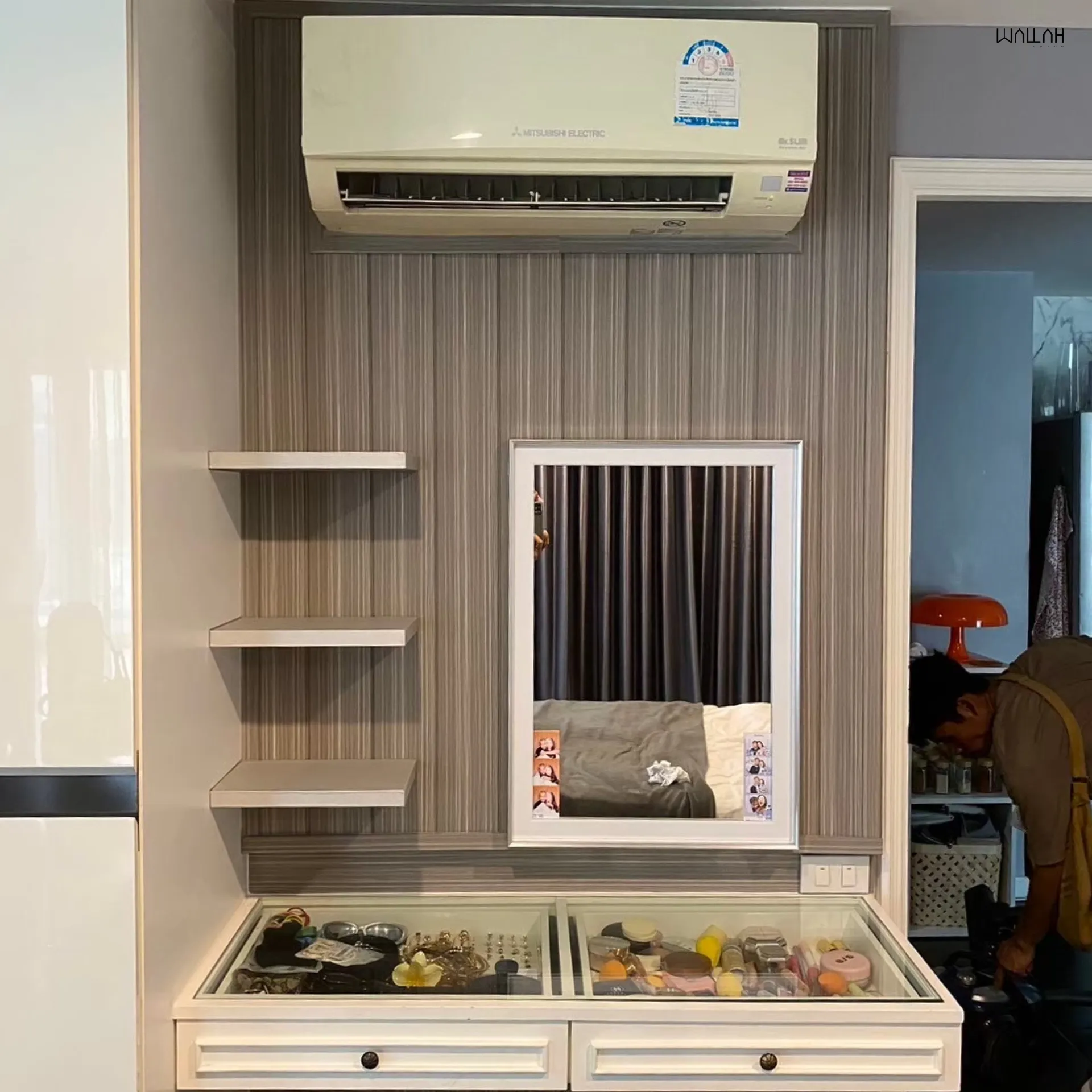 Wallah Brand แผ่นผนังลายไม้ ไม้ระแนงตกแต่งผนัง WPC ผนังตกแต่งภายใน