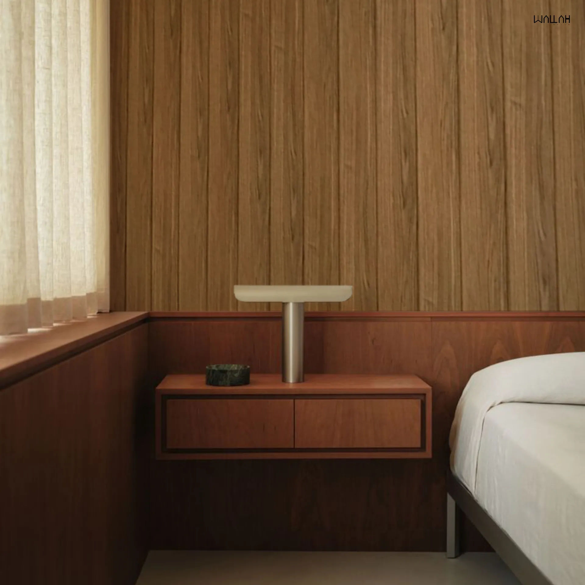 Wallah Brand แผ่นผนังลายไม้ ไม้ระแนงตกแต่งผนัง WPC ผนังตกแต่งภายใน