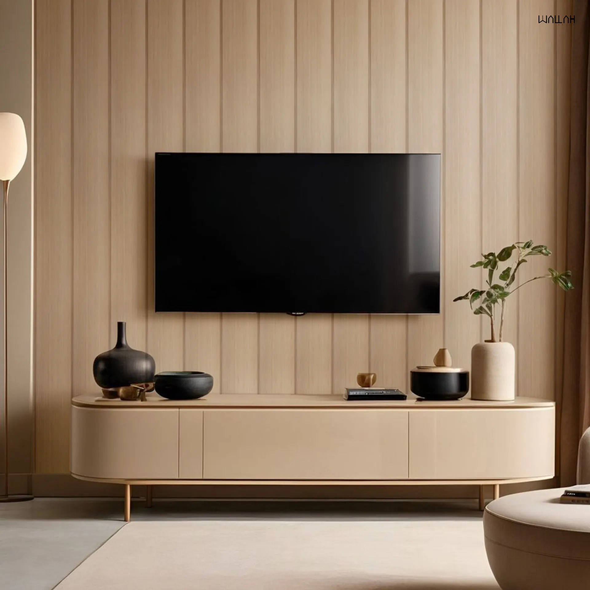 Wallah Brand แผ่นผนังลายไม้ ไม้ระแนงตกแต่งผนัง WPC ผนังตกแต่งภายใน