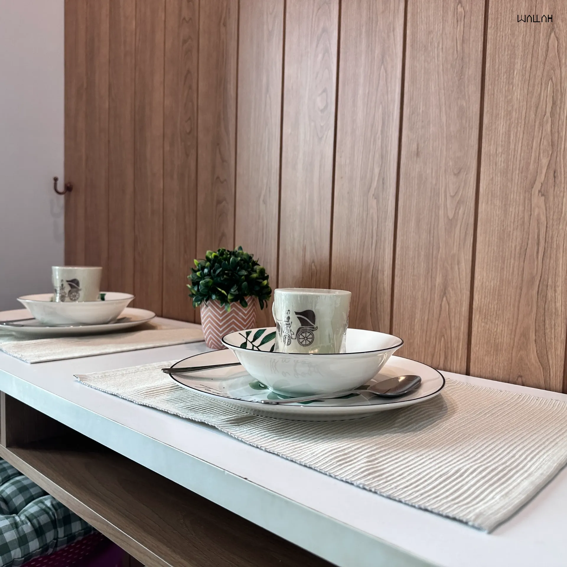 Wallah Brand แผ่นผนังลายไม้ ไม้ระแนงตกแต่งผนัง WPC ผนังตกแต่งภายใน