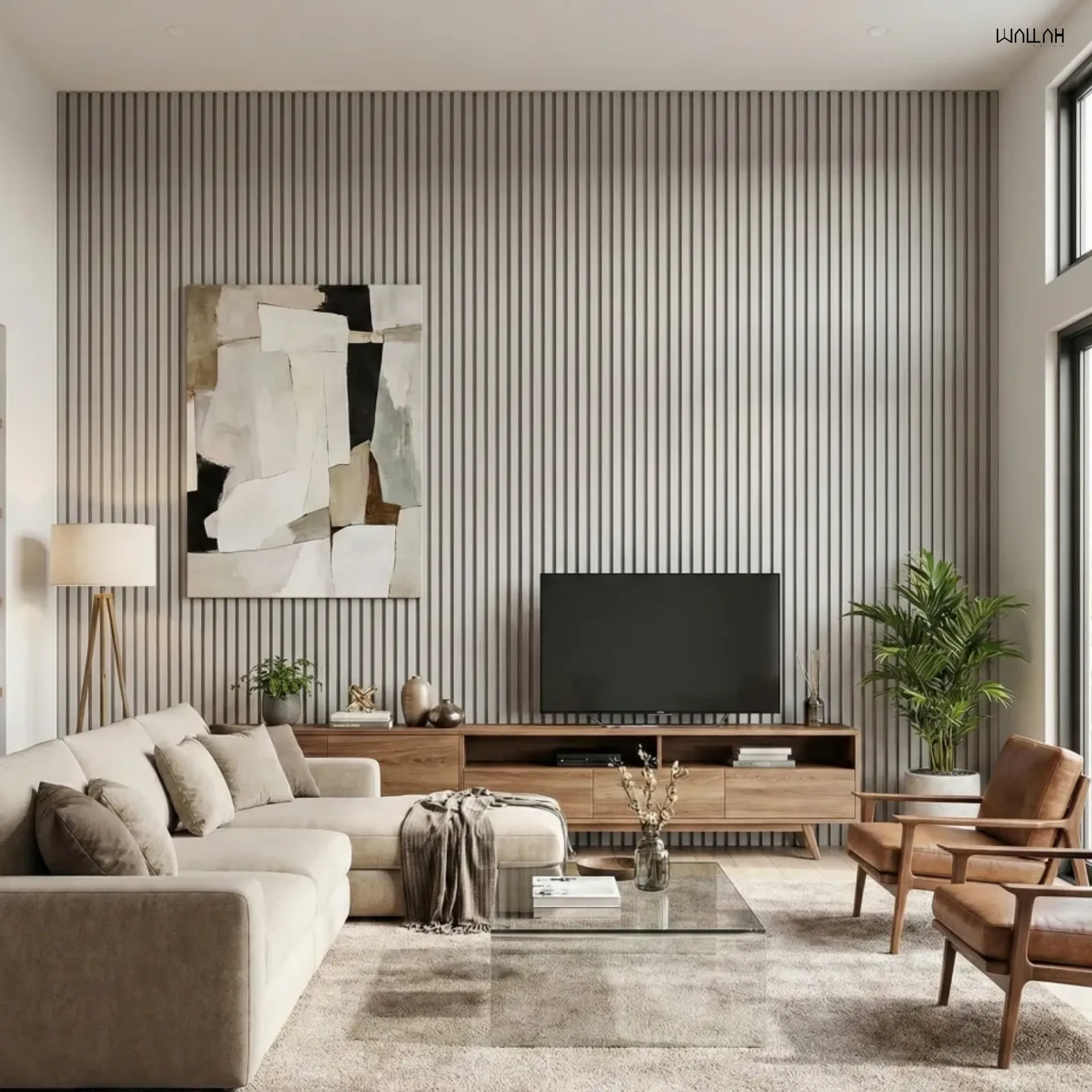 แผ่นผนังลายไม้ ไม้ระแนงตกแต่งผนัง WPC | WALLAH