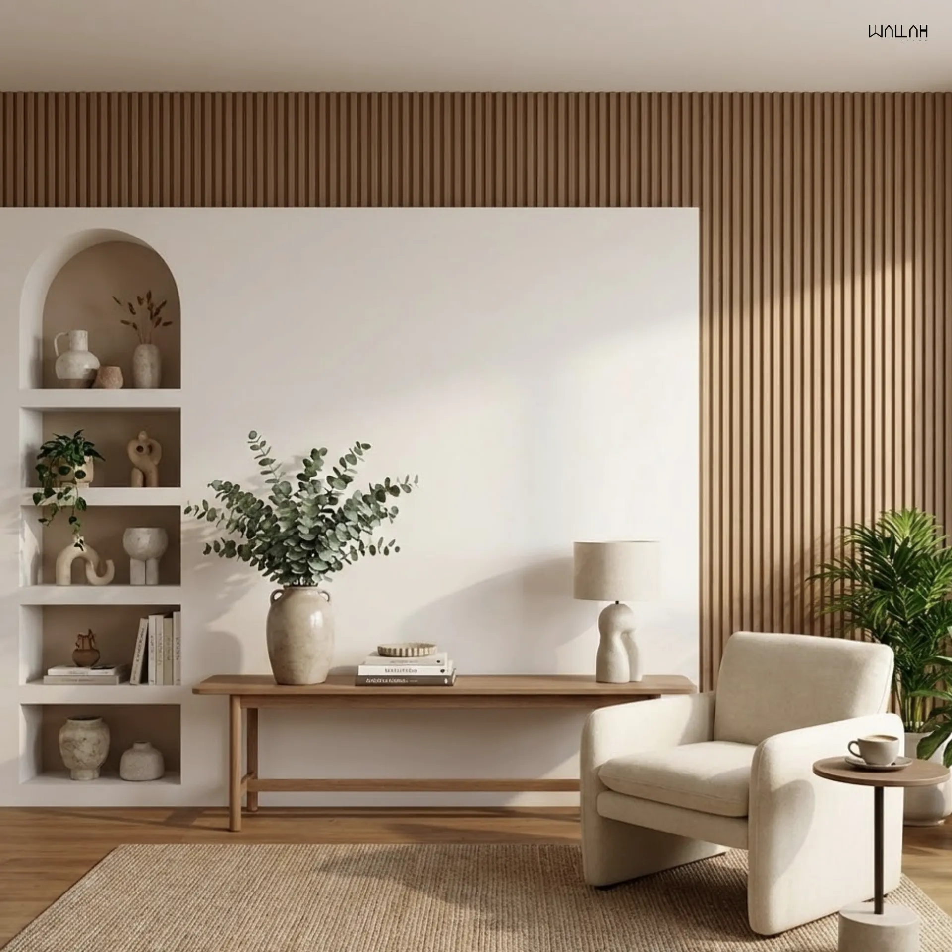 แผ่นผนังลายไม้ ไม้ระแนงตกแต่งผนัง WPC | WALLAH