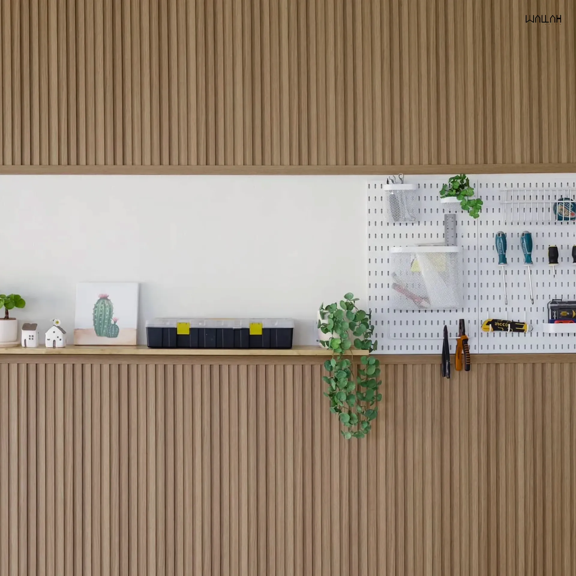 แผ่นผนังลายไม้ ไม้ระแนงตกแต่งผนัง WPC | WALLAH