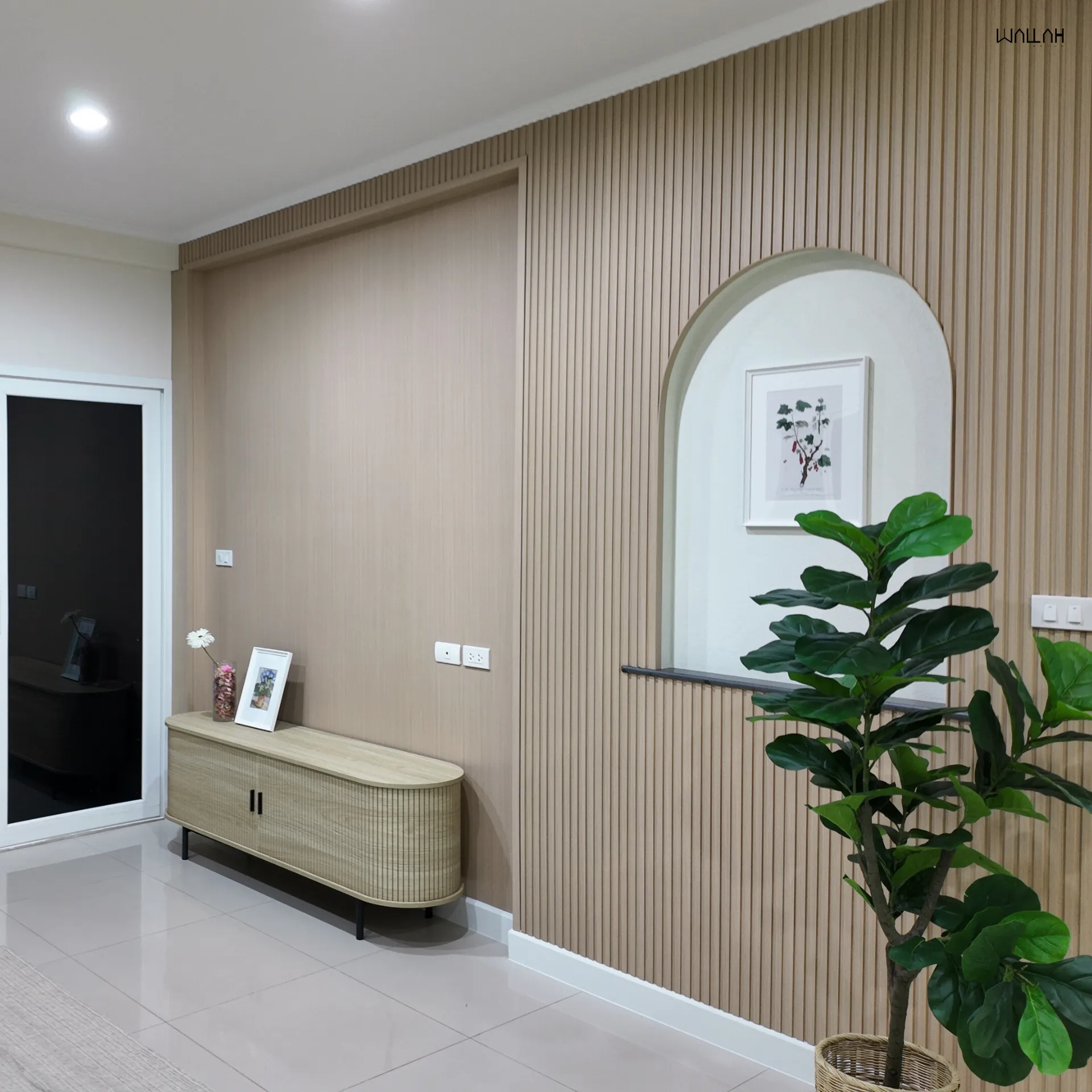 แผ่นผนังลายไม้ ไม้ระแนงตกแต่งผนัง WPC | WALLAH