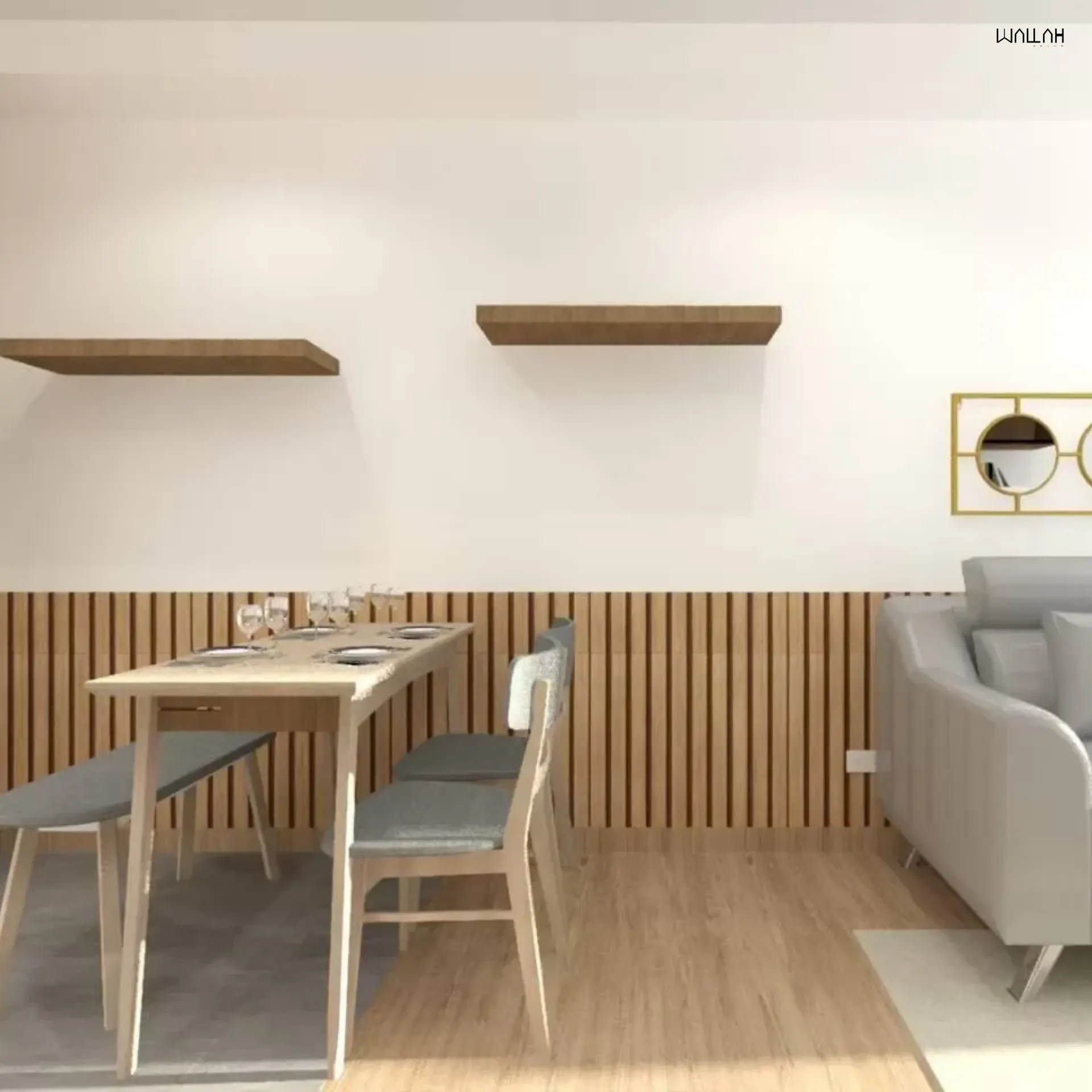 แผ่นผนังลายไม้ ไม้ระแนงตกแต่งผนัง WPC | WALLAH